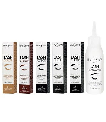 Levissime eyebrow dye set - 5 shades + oxidizer cream 1.8% + gift Usma oil 100%