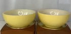 2 Fire King Small Bowls Yellow Milk Glass 5 inches Vintage USA