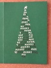 Handmade Christmas card, Set of 6, Green or Red--STYLE #4 "MERRY XMAS"