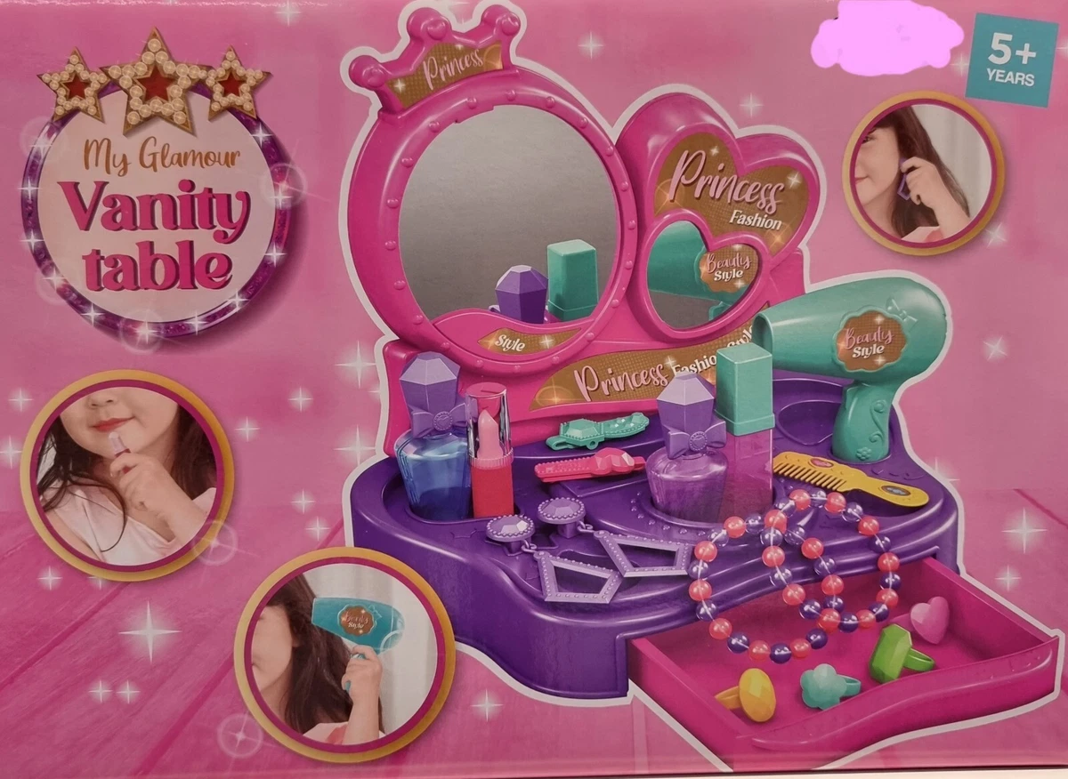 My Glamour Makeup Toy Beauty Set for Kids Dressing Table Top Vanity Fashion Set