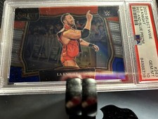 LA KNIGHT: 2023 Panini Select WWE🚨RED & BLUE PRIZM RINGSIDE🚨PSA 10 SP #243