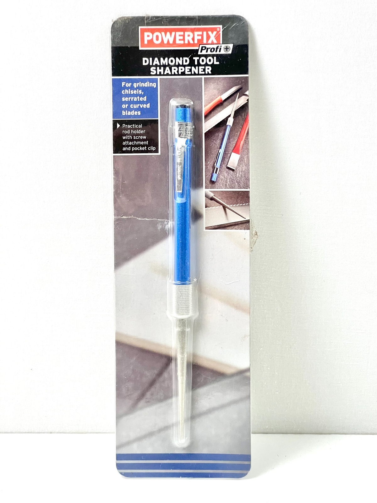 Diamond Blade Sharpener with Handle – Serrated & Curved Knife Sharpening Tool