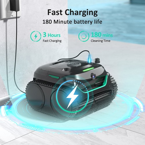 WYBOT Robot Aspirapolvere Piscina a Batteria + Telecamera AI,8 in 1 Pulizia Master per 180m² - Foto 7 di 24