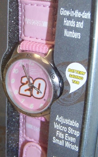 GAME TIME FUTURE STAR WRIST WATCH #20 TONY STEWART GIRLS YOUTH KIDS PINK NIP - Picture 2 of 3