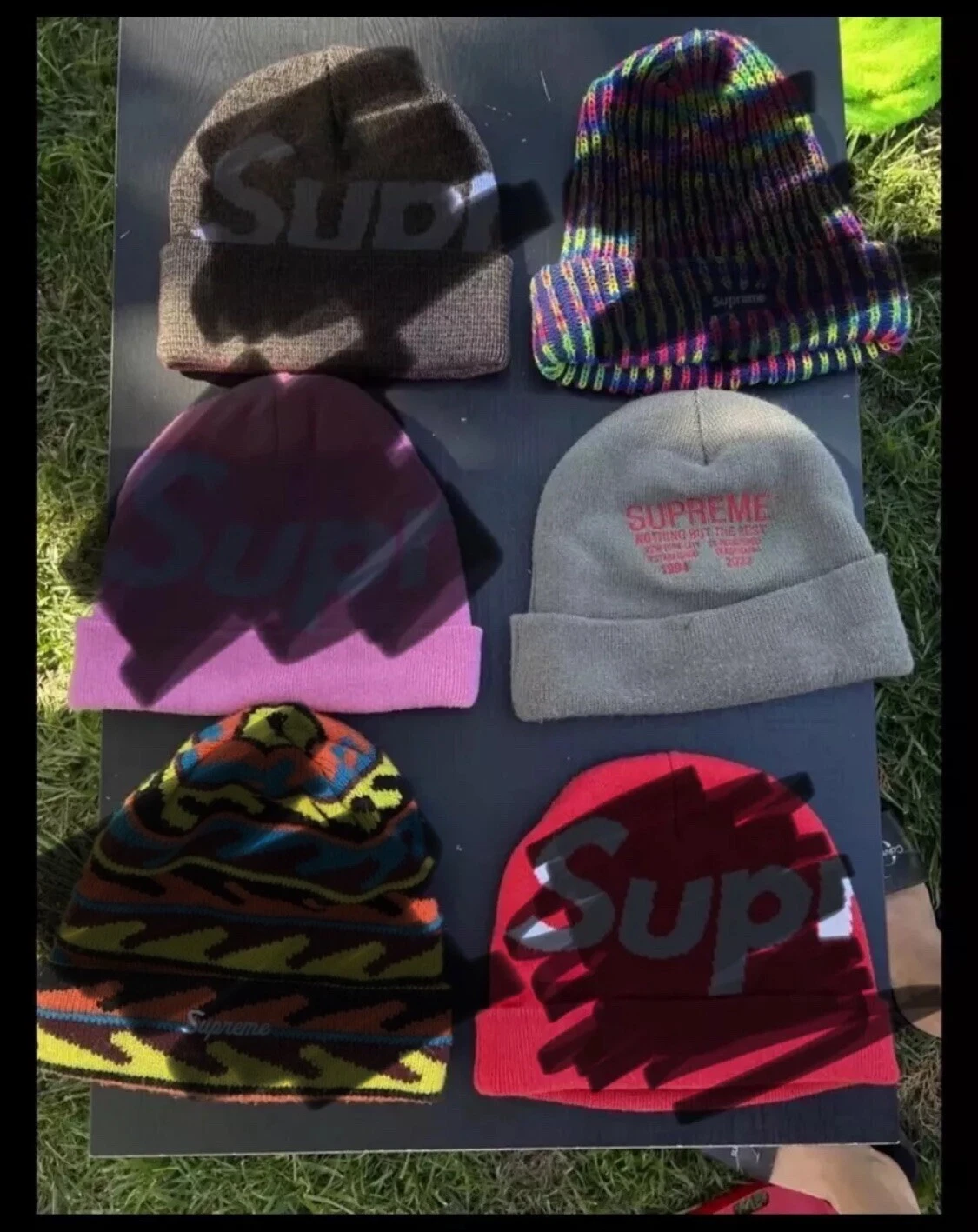 Supreme Box logo Beanie coton bleu décontracté chaud ( CHACUN)