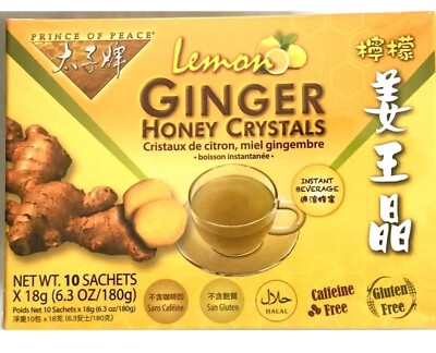 LEMON Ginger Honey Crystals Prince of Peace Instant Beverage