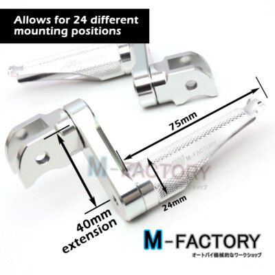 1.5 inch Adjustable SHINOBI Front Rider Pegs For Suzuki