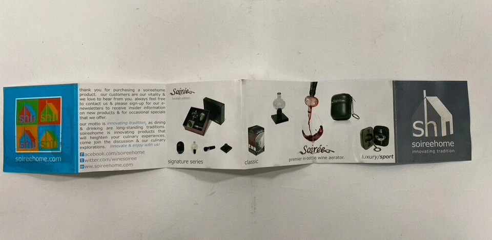 SOIRE'E IN-BOTTLE WINE AERATOR with Stand~EUC - Image 3 of 4