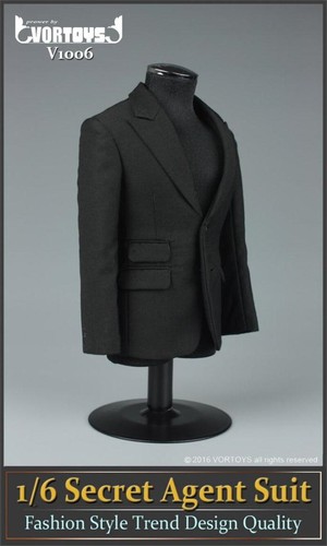 1/6 männlich schwarz Secret Service Anzug für 007 James Bond 12 Zoll Figur Modell Körper Spielzeug - Bild 11 von 12