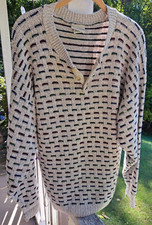 Alpine Ridge Men's Henley 3 Button Long Sleeve Sweater Size M Made in USA