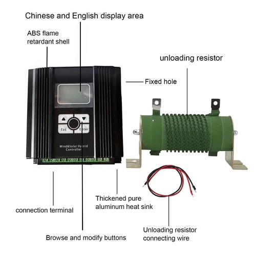 12V/24V 48V MPPT Hybrid Laderegler 1000W Windkraftanlage 600W Solar Controller - Picture 6 of 20