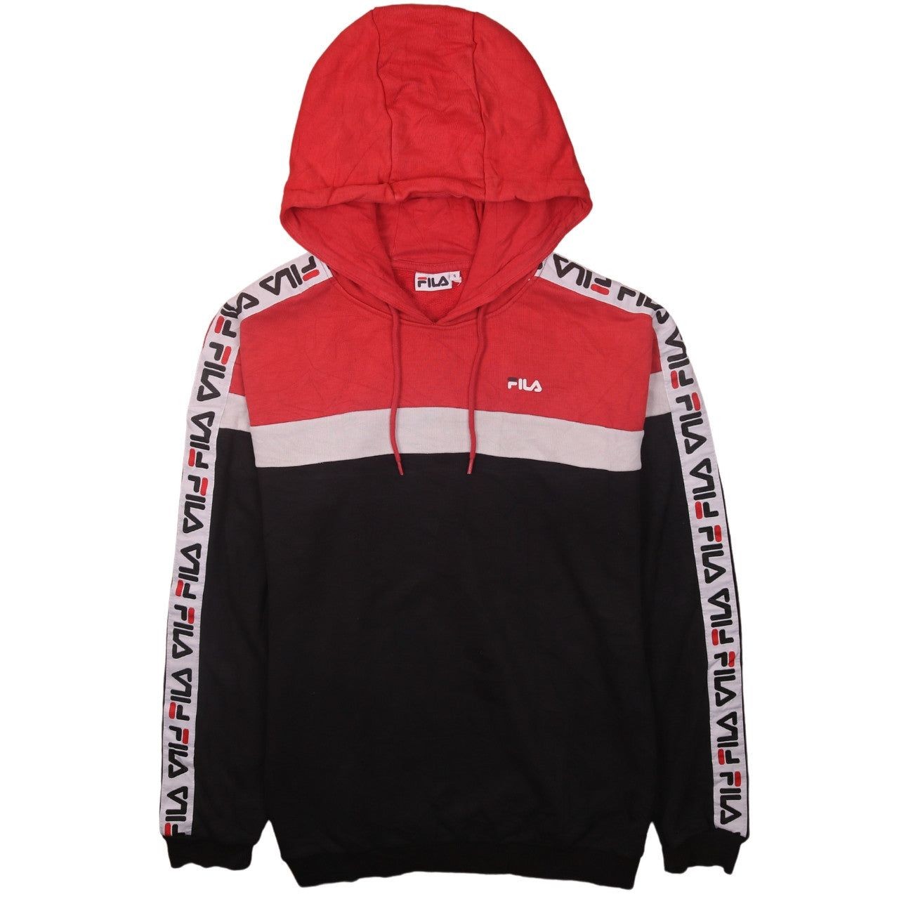 Felpa con cappuccio vintage FILA NERA UOMO S