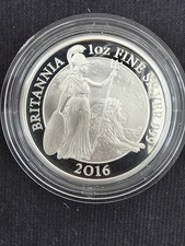 2016 1oz Silver Britannia, Proof Coin In Capsule