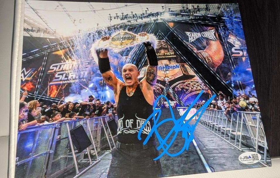 WWE BARON CORBIN  SIGNED 2026 SUMMERSLAM 8X10 PHOTO WITH JSA COA