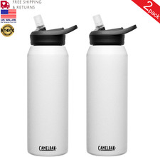 CamelBak Eddy+ SST Vacuum Insulated Drinkware, White, 32oz [ PACK OF 2 ]