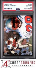 1995 FLAIR #124 CURTIS MARTIN RC PATRIOTS HOF PSA 10