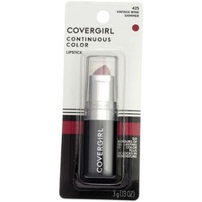 3 Pack CoverGirl Continuous Color Lipstick, Vintage Wine, 0.13 oz