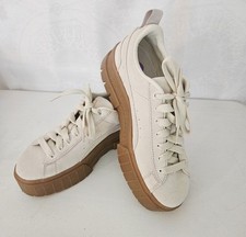 Puma Mayze Oatmeal Platform Shoes Sneakers Suede Size 8 380784-06