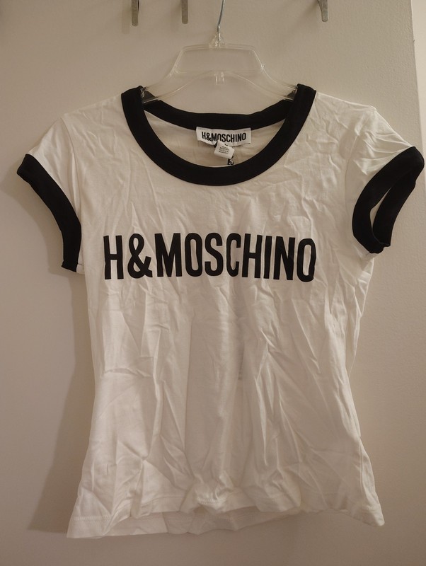 NWT H&M Moschino Logo T Shirt S