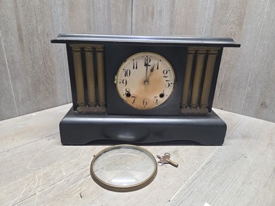 Antique/vintage- Pre 1900 Mantle Clock 6 Columns Gilded