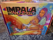 Impala Quad Roller Skate Size 10 Wavy Check Pink