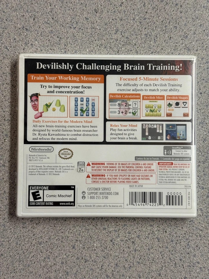 3DS - Brain Age: Concentration Training- Sealed - Image 2 of 2
