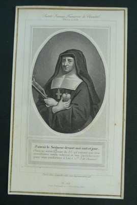 Pious Image.. SAINTE JEANNE FRANCOISE de CHANTAL.. Letaille edition PL 168