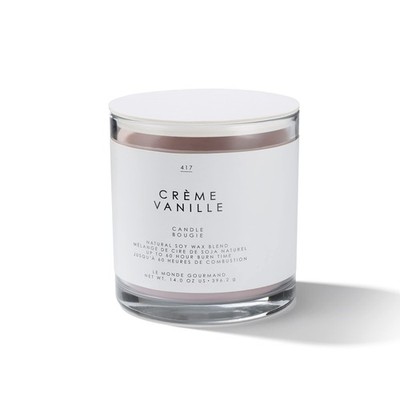 Crème Vanille Natural Soy-Wax Blend Candle, (14 oz) - Vanilla, Floral, Sweet ...