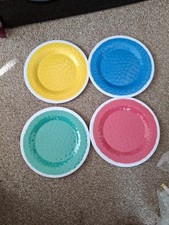  Set of 4 Melamine Salad Snacks Desserts Plates Garden Picnics