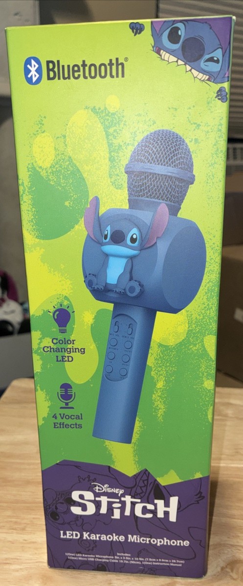 Disney Stitch Bluetooth LED Karaoke Microphone New Sealed Wireless