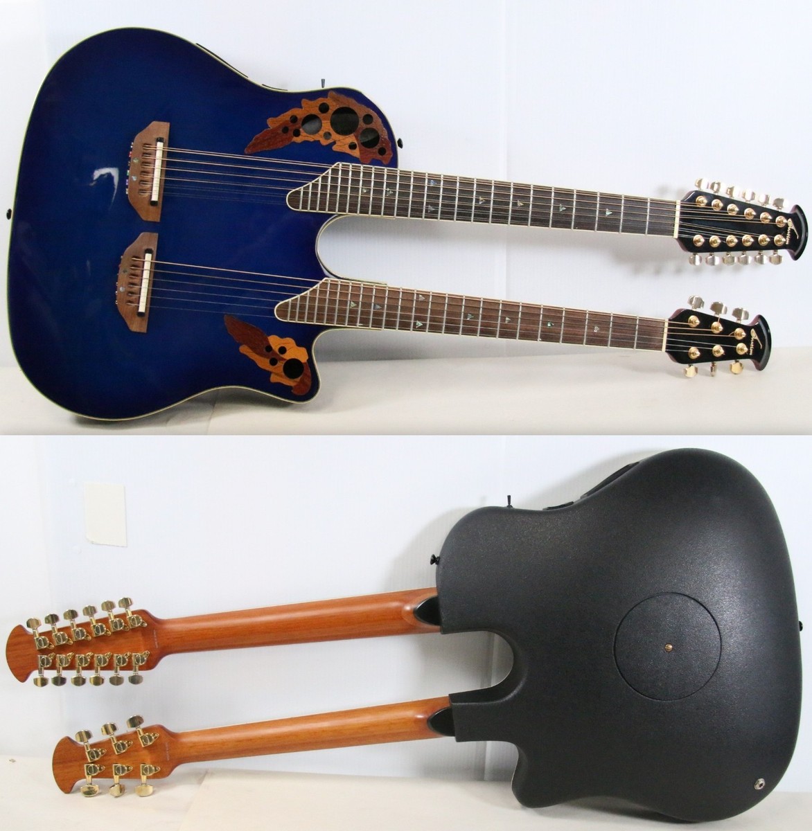 Ovation Celebrity CSE225 Double Neck Blue Burst Acoustic Electric