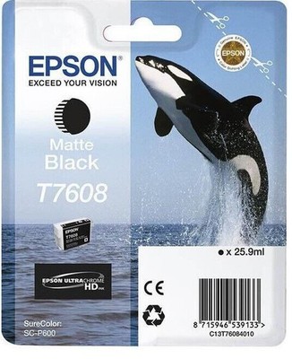 Original Epson T7608 Mate Tintenpatrone Schwarz für SureColor SC-P600