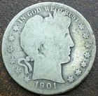US 1901-S Barber Half Dollar  **