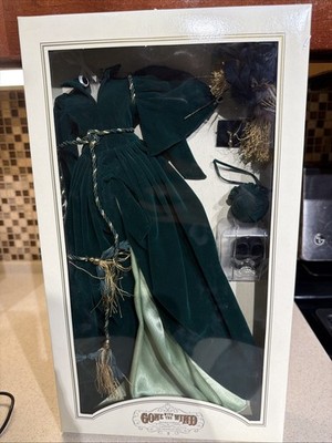Franklin Mint Gone With The Wind Scarlett OHara Green Drapery Dress  Wardrobe