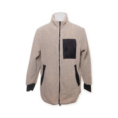 Black Palms the Label, Fleecejacke, Herren, Größe: M, Beige/Schwarz #skX