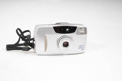 Canon Sureshot 65 Zoom Date analoge Kompaktkamera 35 mm silber