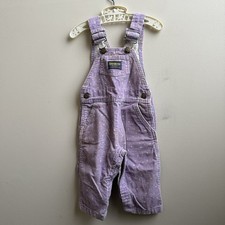 Vintage OSHKOSH B'GOSH Vestbak GENUINE ARTICLE Floral Corduroy Overalls 24M