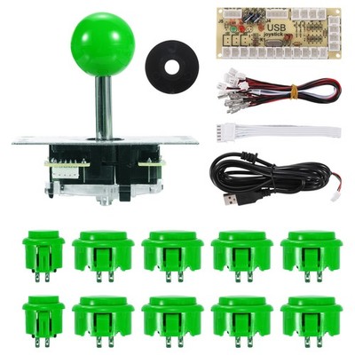PC Joystick Basteln Kit 5 Pin für PC Klassisch Arcade Grün