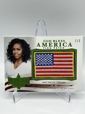 Decision 2024 MICHELLE OBAMA FLOTUS President God Bless America Flags Lime /3