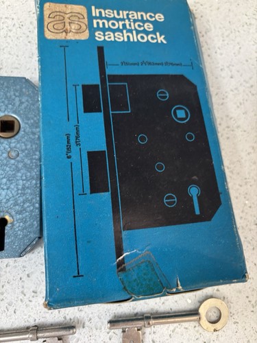 AS Insurance Approved 5 Lever Mortice Sashlock 2.5” Vintage New Old Stock - Picture 7 of 9