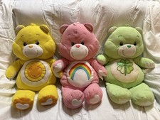 Vintage Lot 3 2004 Care Bears Jumbo Large 30" Cheer Funshine Good Luck Plush