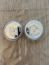 1 oz Silver Round x2 - APMEX .999 AG (2 Oz LOT!) Naval Coin + Ronald Regan USN