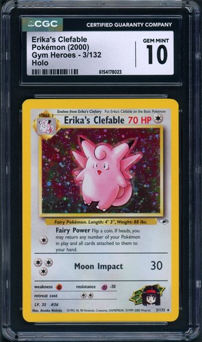 Erika's Clefable (Unlimited) graded CGC 10 for sale on eBay