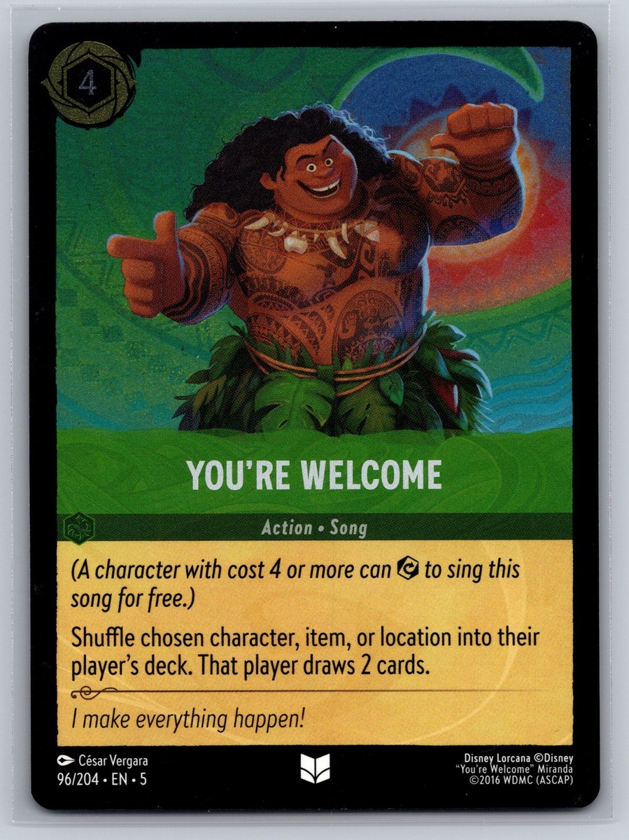 Disney Lorcana You're Welcome 96/204 Shimmering Skies Maui Cold Foil Song | eBay Disney Lorcana You're Welcome 96/204 Shimmering Skies Maui Cold Foil Song | eBay