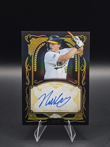 2026 Topps Chrome Baseball Nick Kurtz GOLD /50 Ink Strokes Auto IS-NK
