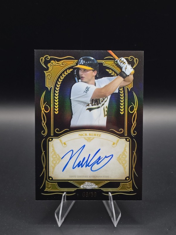 2026 Topps Chrome Baseball Nick Kurtz GOLD /50 Ink Strokes Auto IS-NK
