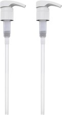 2 White Replacement Pumps for 1 Liter 33.8oz Bottles Shampoo and Condition