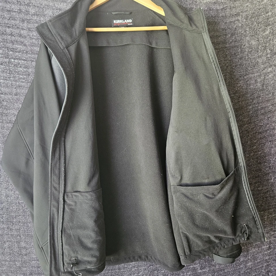 KIRKLAND SIGNATURE Jacket Sz XXL Men's Black Water-Resistant Soft Shell Zip UP - Image 4 of 4