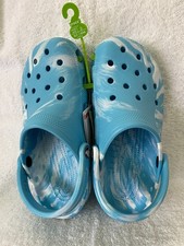 Crocs Classic Marbled Clog Blue/White Womens US 6 Mens 4 - New 206867-4WE