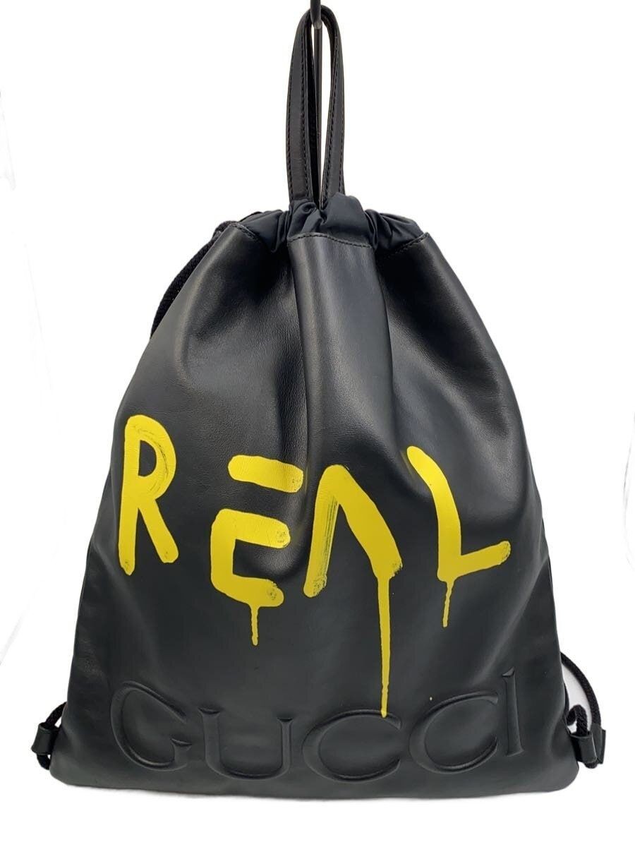 GUCCI Backpack Drawstring Ghost BLK Used - image 1